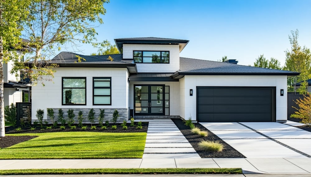 A clean, modern home exterior after Standra Refresh services A clean, modern home exterior after Standra Refresh services